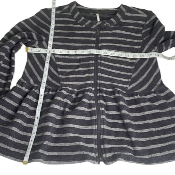 Free People Gray Striped Jacket - Picture 6 of 10